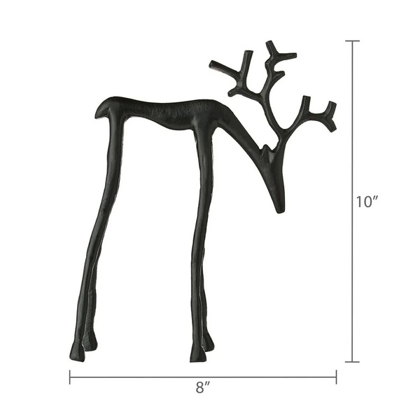 2/ Metal Deer Tabletop Decoration, Black, set off 2 by...